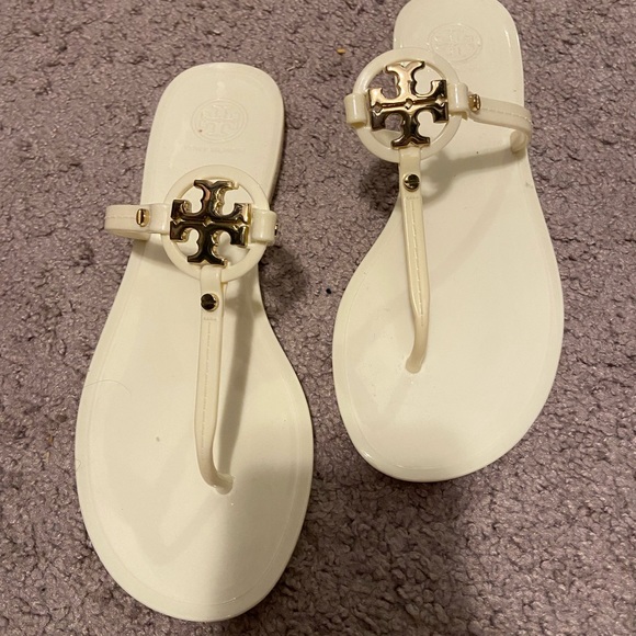 Mini Miller Flat Jelly Thong Ivory Size 8 - Picture 2 of 8